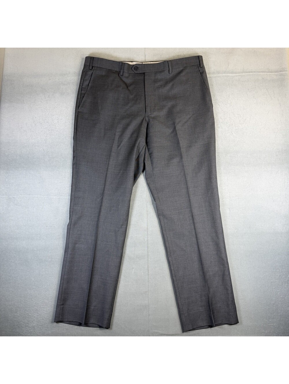 Santorelli Romeo Dress Pants Mens 40x32 Gray 100% Virgin Wool Italy Made